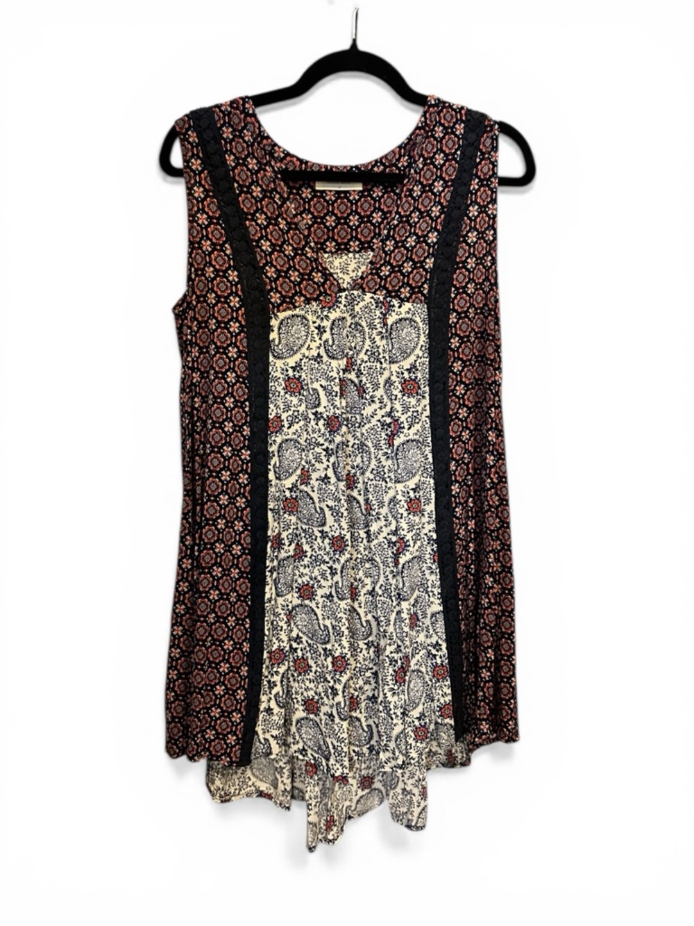 Altar’d State Crochet Trim Boho Dress Prairie Festival Western Sz S Sleeveless